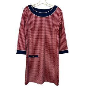 Cabana Life Red/White with Blue Trim Shift Dress